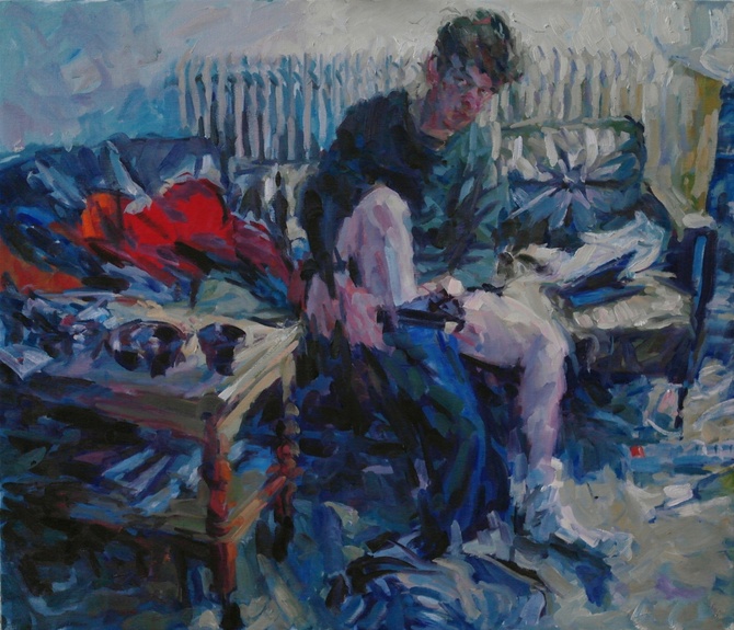 2013-02-19, getting dressed to be a contemporary painter, 120x140cm