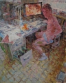 2014-11-11, Act at a Desk, 150x120cm - thumbnail