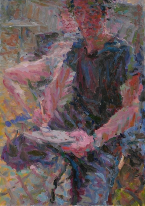 2015-02-13, the Painter and his Model, 100x70cm