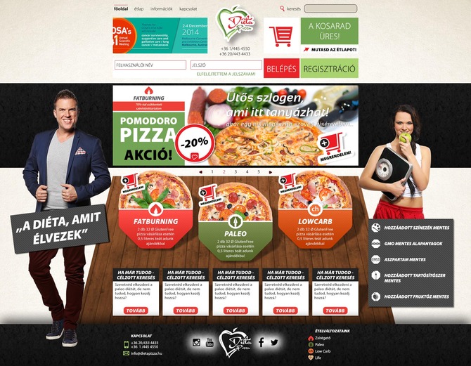 Diéta Pizza HomePage Concept