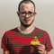 Self portrait with duck - thumbnail