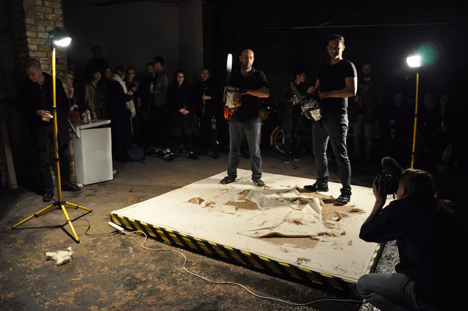Matrica ako ring / Matrix as a ring  III. /K.O._operation/ PERFORMANCE 2015, FAT Relic gallery, London, UK