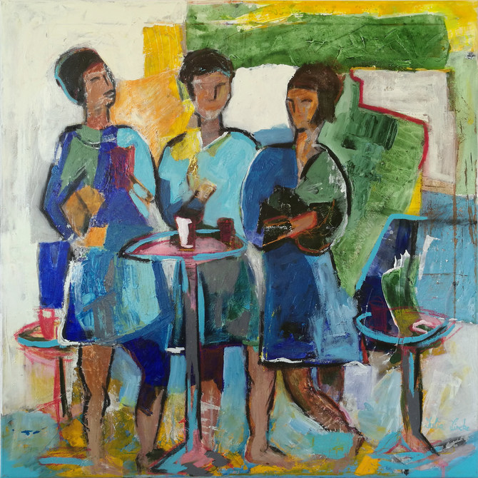 Tres Chicas en un Bar