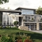 Aménagement paysager à toit plat moderne Concept de maison extérieure d'entreprises de design extérieur 3D par Architectural Animation Studio - Reims, France - thumbnail